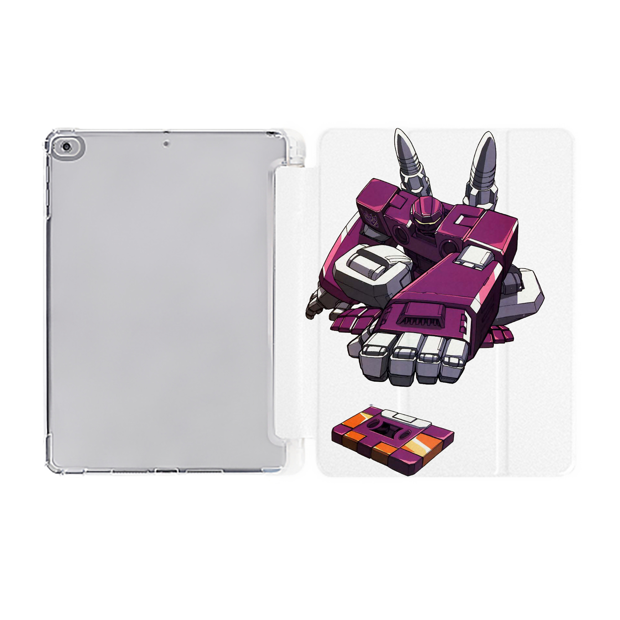 （画像用）  IPad ケース ペン収納付き 三つ折りスタンド PUレザー×シリコン 対応機種9.5/10.5/10.9インチ